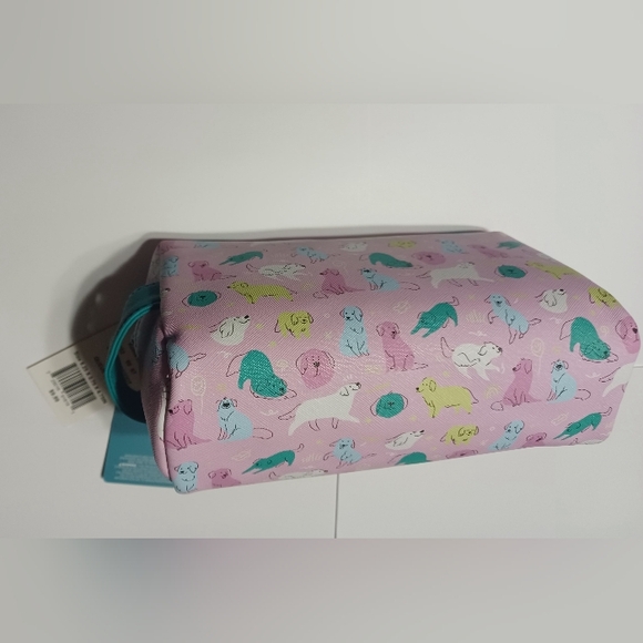 Cute Pink Dog Print Cosmetic Pouch - Picture 4 of 6